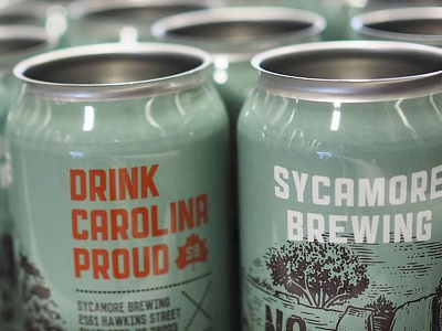 Beer Can V art direction can design label north carolina southern girl sycamore brewing