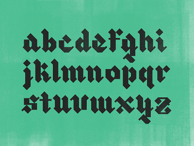Blackletter XI blackletter color exploring lettering lowercase texture