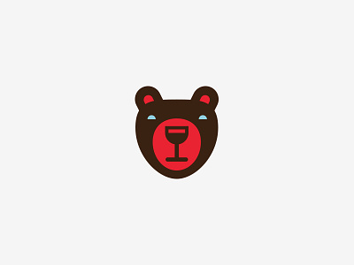 icon IV bear icon illustration wine