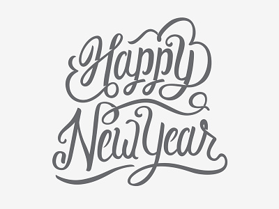 Lettering happy new year lettering