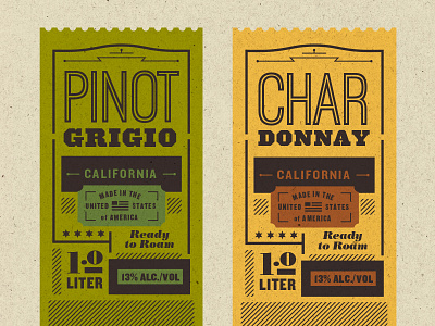 Wine Label chardonnay design label packaging pinot grigio type wine