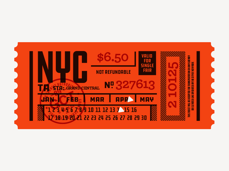 Ticket subway train illustration kendrickkidd