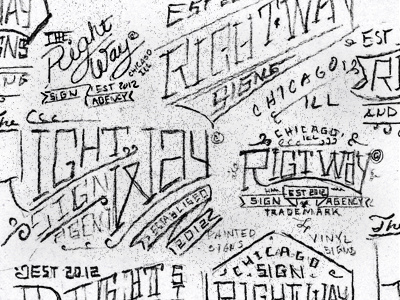 Sketches lettering logo signs sketches