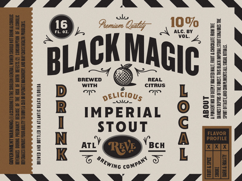 Bottle Label brewery reve beer label bottle branding