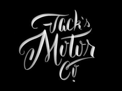 Lettering jacks motor co lettering