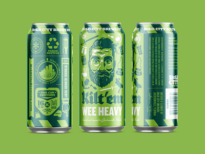 Packaging III bold city brewery can craft beer illustration kiltem packaging