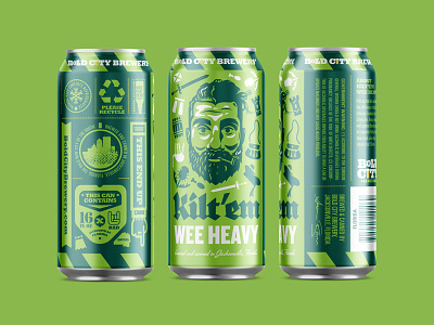 Packaging III bold city brewery can craft beer illustration kiltem packaging