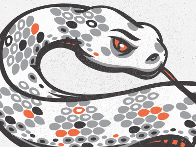 giraffe illustration pow! snake
