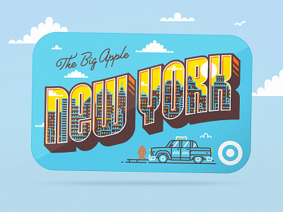 Illustration gift card illustration new york target