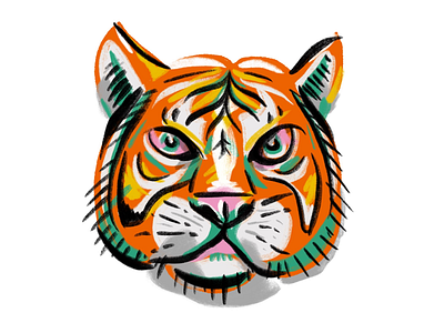 Illustration illustration procreate tiger