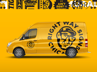 Right Way Signs V branding graphic system van vehicle wrap