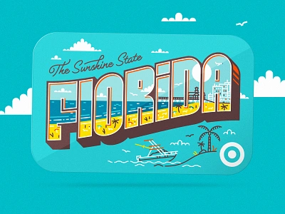 Target Gift Card florida gift card illustration type