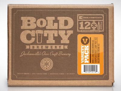 Bold City Brewery 12-pack box 12pack beer bold city brewery box packaging