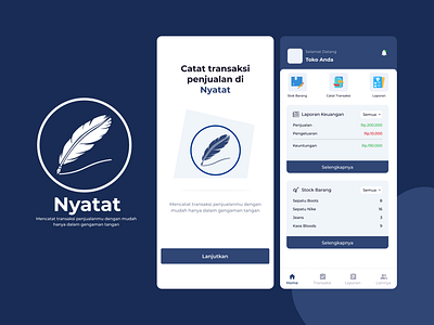 Nyatat app design logo minimal mobile ui ui design ux