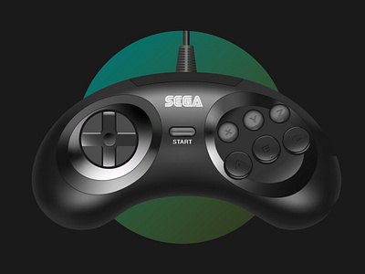 Sega controller controller design illustration sega vector vectorart
