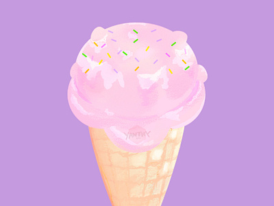 ice cream cute cute art design dessert flat food ice cream cone icecream illustration vector