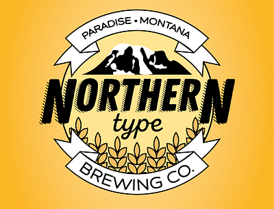 Northern Type Brewery Co. adobe beer beer label branding brewery brewery logo design illustration logo vector wacom