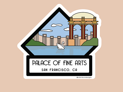 Palace of Fine Arts - Sticker Design adobe design illustration palace of fine arts san francisco sitcker design stickers vector wacom