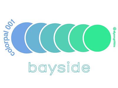 Bayside Color Palette colorpalette colorscheme colorswatch illustration typography