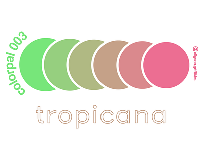 Tropicana Color Palette color palette color schemes color swatch colorpalette colorscheme design illustration typography