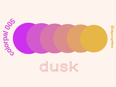 Dusk Daily Color Palette branding color palette color schemes color swatch colorpalette colorscheme colorswatch illustration illustrator typography