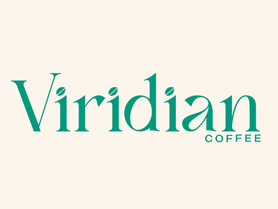 Viridian Coffee branding design coffee branding illustration logo typography