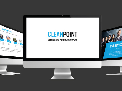 CleanPoint presentation template power point powerpoint presentation professional proposal purple red screen show slide yellow