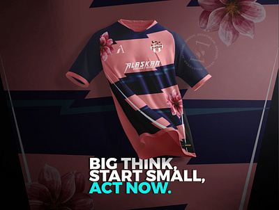 Sportwear Design for Runing - Pinky Flower Soccer Jersey apparel apparel design apparel graphics apparel mockup jersey design jersey mockup sport sports sportwear sportwear design