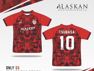 Jersey Design - Red Camo Pattern Sport apparel apparel design apparel graphics apparel mockup jersey design jersey mockup sport sports sportwear sportwear design