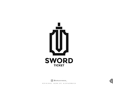 monogram ticket sword logo