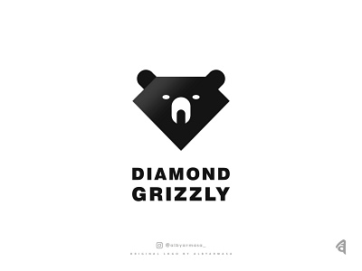 diamond grizzly logo bear brand branding buy logo diamond elegant gradient color gradient logo grizzly ideas illustration logo logo design logos logotype luxury proffesional simple simple logo vector