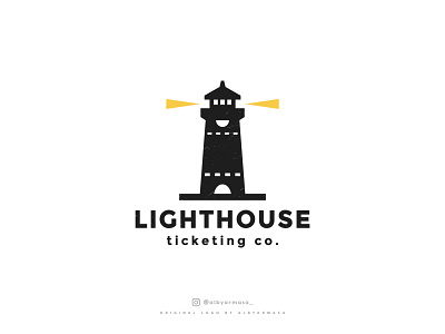 Lightgouse ticketing logo alarm brand building dark illustration lamp light lighthouse logo logo design marine ocean proffesional sea simple logo strong tower wall wave