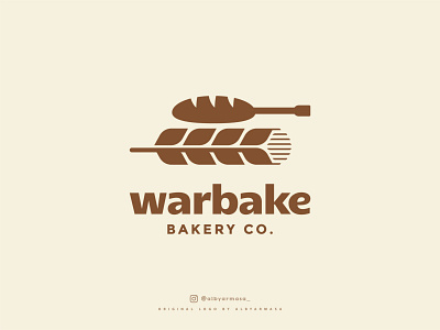 Warbake bakery bake baker bakery logo brand bread buy logo cook design development illustration industry kitchen logo logo design media proffesional restaurant tank vector wheat
