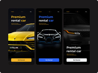 Premium Rental Car App | Web Design | UI/UX app apple car design ui ux web