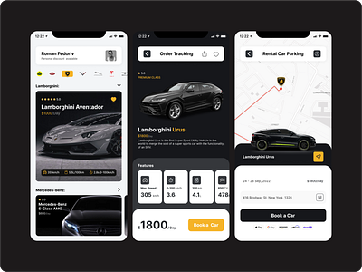 Premium Rental Car App | UI app car design ui ux web