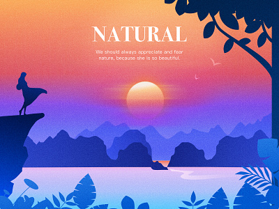 Natural illustrator landscape