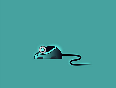 Mice backdrop black blues cyan design flat gradient illustration logo vector