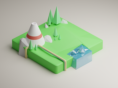 Low-Poly 3d Render- Blender