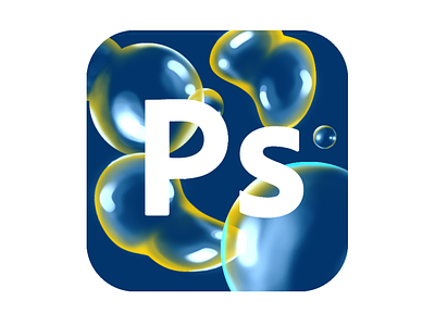 Photoshop Icon - Digital Drawing adobe adobe photoshop backdrop blues design gradient icons illustration logos vector