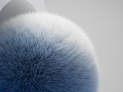 Fur Ball 3D Render 3d graphic design render ui