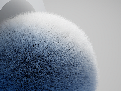 Fur Ball 3D Render