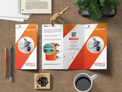 Business Trifold Brochure agency branding corporate flyer design flyer logo office promotion