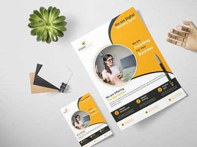 Corporate Business Flyer For Your Business agency app branding corporate flyer design flat flyer icon office promotion