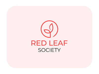 Logo Branding - Red Leaf Society abstract branding design logo minimal social social media
