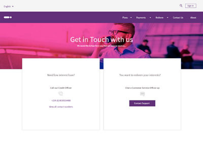 Contact Us Landing Page