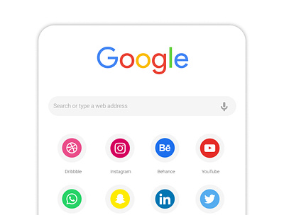 Google Chrome New Tab google design