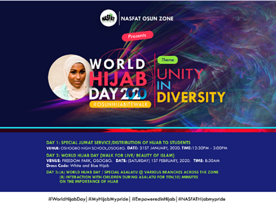 2020 World Hijab Day Flyer Design celebration day design event hijab islam nature people social media women world