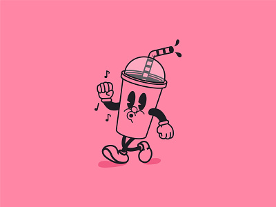 happy goblet adobe illustrator cup design gobelet graphic design illustration pink retro vector