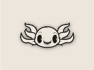 It might sting adobe illustrator axolotl black branding design graphic design illustration logo retro vector