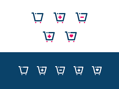 Little Trolley Icons app branding design flat graphic design icon illustration illustrator logo minimal ui ux vector web website